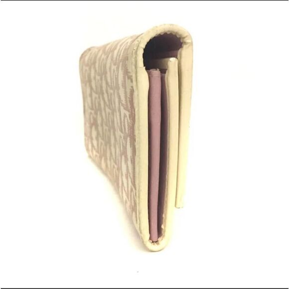 Christian Dior Trotter Rhinestone PVC Leather Long Bifold Wallet /1J2138 - Picture 3 of 8